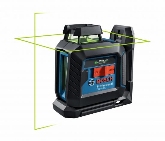 BOSCH GLL50-40G 緑であること光束 セルフレベリング 360度クロスラインレーザー (単3蓄電池4本、L型鉤括弧、上昇限度ゼムクリップ、ハードキャリングケース嘱する)