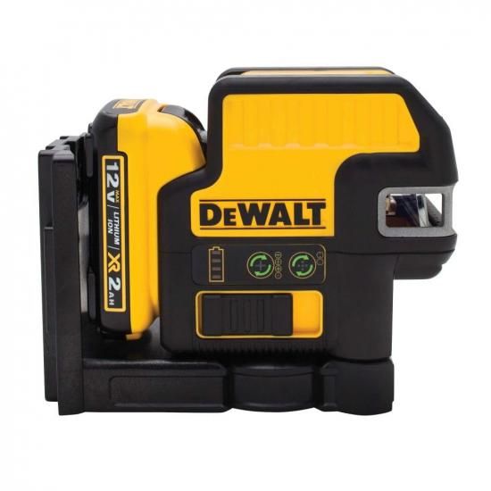 DEWALT 12V MAX レーザーレベル、クロスラインレーザー、2スポット、グリーン (DW0822LG)
