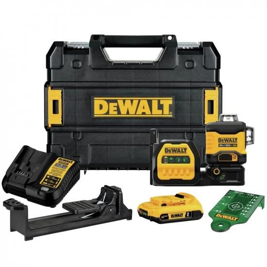 DEWALT 20V/12V MAX レーザーレベルキット、3 x 360、緑であること (DCLE34030G)