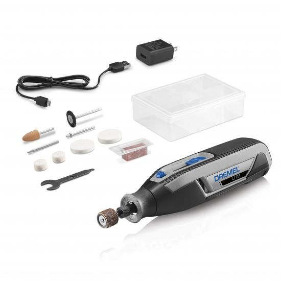 Dremel Lite 7760 N/10 4V リチウムイオン コードレス 円形交差点物の具、変数速力度多目的一揃いの道具、USB申し受ける、飾り気の無いな付属物取り替えっこ - 軽やり方DIY、手工芸品、サ