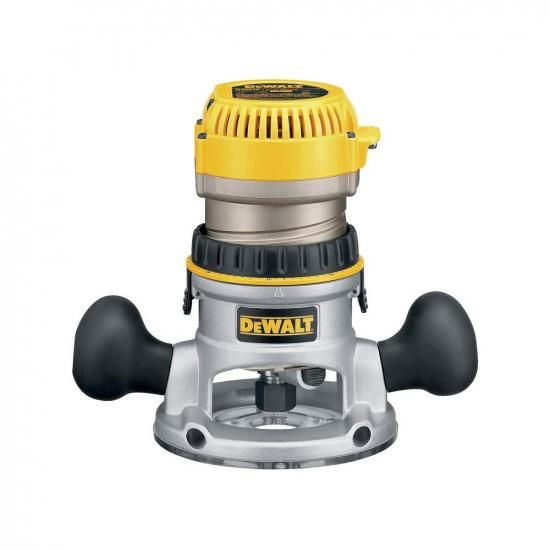 DEWALT ルーター、固定ベース、12アンペア、24,000 RPM 可変速度トリガー、2-1/4HP、コード付き (DW618)