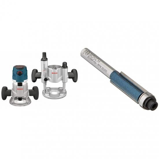 BOSCH MRC23EVSK コンビネーションルーター - 15アンペア 2.3馬力 コード式可変速コンビネーションプランジ＆固定ベースルーターキット、3/8インチ x 1イン 55,320円