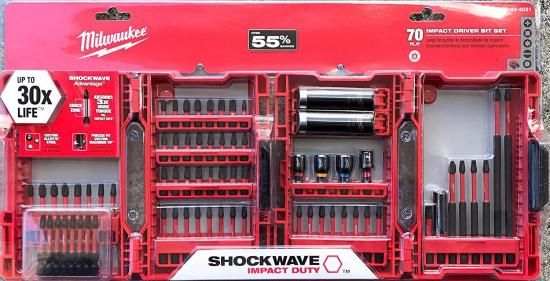 Milwaukee ミルウォーキー ショックウェーブ 70ピース インパクトD 15,768円