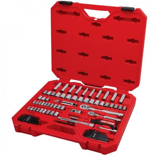 CRAFTSMAN メカニックツールセット、83ピースハンドツールとソケットセット SAE/メトリック (CMMT12121)