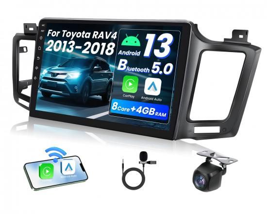 トヨタ RAV4 ラジオ 2013-2018 用: アップグレード 8 コア 10 インチ 1280x800 HD IPS タッチスクリーン 1080 バックアップカメラ、ワイヤレス CarPlay、And｜ワールドセレクトショップ