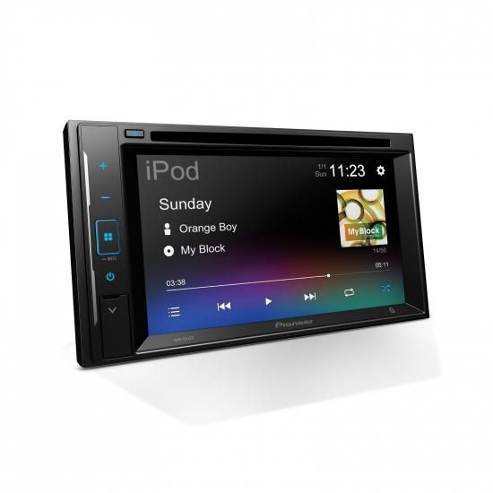 Pioneer パイオニア AVH-241EX 6.2インチ 抵抗膜方式タッチスクリーン、ダブルDIN、Bluetooth、バックカメラ対応、AM/FMラジオ、USB、FLAC再生、13バンドEQ