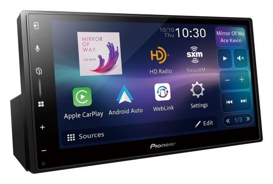 Pioneer パイオニア DMH-W3050NEX 6.8インチ 静電容量式タッチスクリーン、ダブルDIN、ワイヤレス＆有線Apple CarPlay＆Android Auto、Bluetooth、バックア｜ワールドセレクトショップ