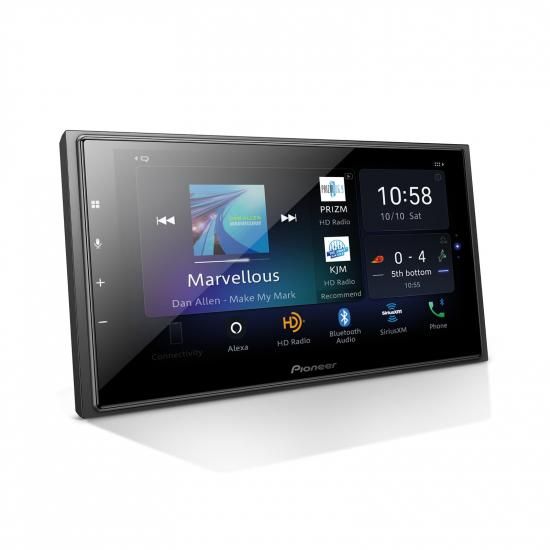 Pioneer パイオニア DMH-W4660NEX 6.8インチ 静電容量式タッチスクリーン、ダブルDIN、ワイヤレス＆有線Apple CarPlay＆Android Auto、Amazon Alexa搭載、Bl｜ワールドセレクトショップ