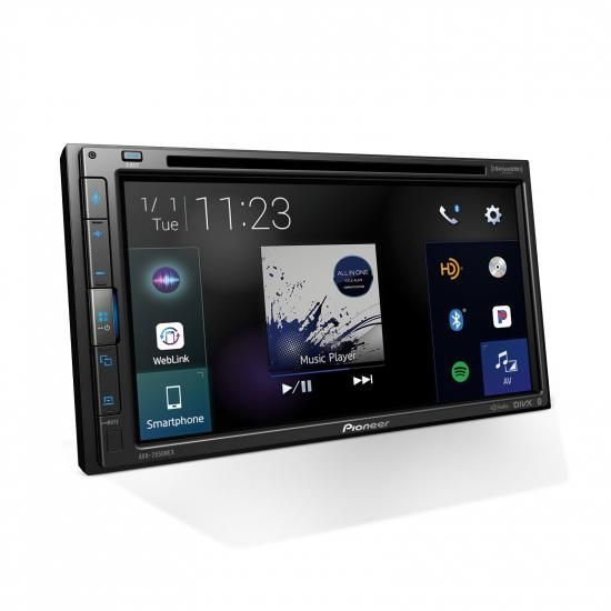 Pioneer パイオニア AVH-2550NEX 6.8インチ 静電容量式タッチスクリーン、ダブルDIN、有線Apple CarPlay & Android Auto、Bluetooth、バックアップカメラ、S