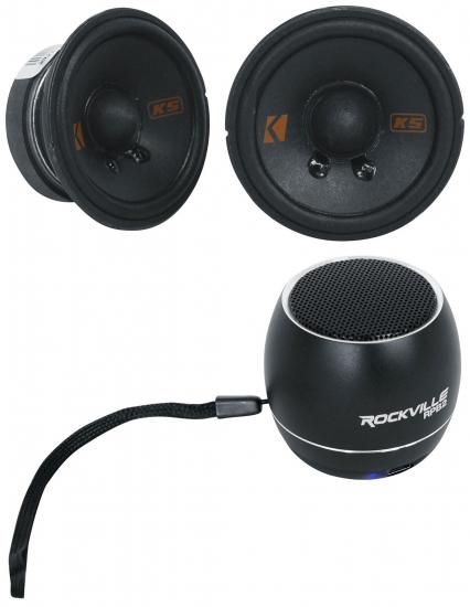 Audiosavings バンドル: (1) 2 Kicker 51KSC2704 KSC270 2.75インチ ミッド/ツイーター (GM/クライスラー/スバル/ジープ/トヨタ対応)、(1) Rockville RPB2-B