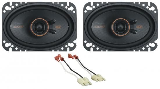 オーディオセービングバンドル: (1) ペア Kicker 51KSC4604 4x6 75 ワット RMS カーオーディオスピーカーバンドル (1) Metra 72-1002 SPEC 3 スピーカーハー