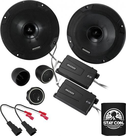 KICKER スピーカー 6.5インチ シボレー エクイノックス 2007-2017 アップグレードキット - CSシリーズ ペア ハーネス付き コンポーネント 6 1/2 カーオーデ｜ワールドセレクトショップ