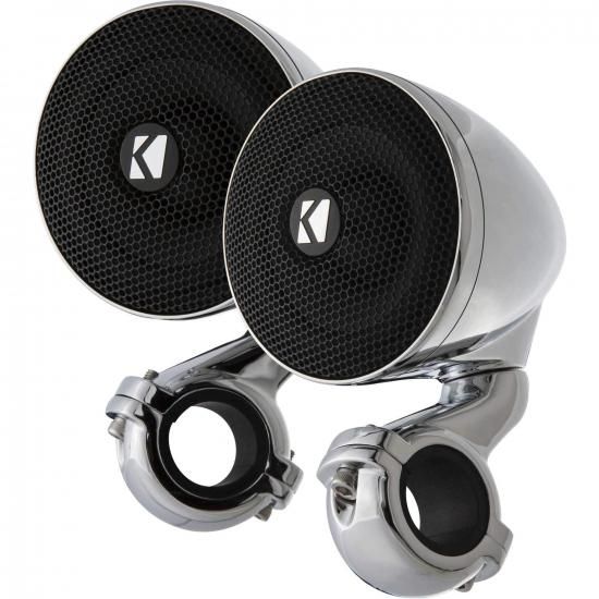 Kicker 47PSM32 PSM 3インチ パワースポーツ 耐候性 密閉型ミニシステム; クローム; 2オーム