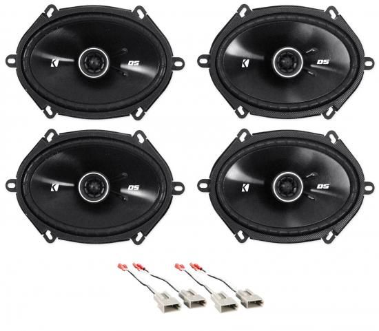 Audiosavings バンドル (2) ペア Kicker 43DSC6804 カーステレオスピーカーバンドル (2) METRA 72-5512 ワイヤーハーネスコネクタ (95-97 Ford Explorer用)