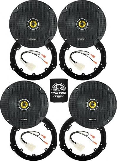KICKER スピーカー 6.5インチ フォード エスケープ 2013-2022 アップグレードキット - CSシリーズ 4個パック アダプターとハーネス付き 同軸 6 1/2インチ カ 36,660円