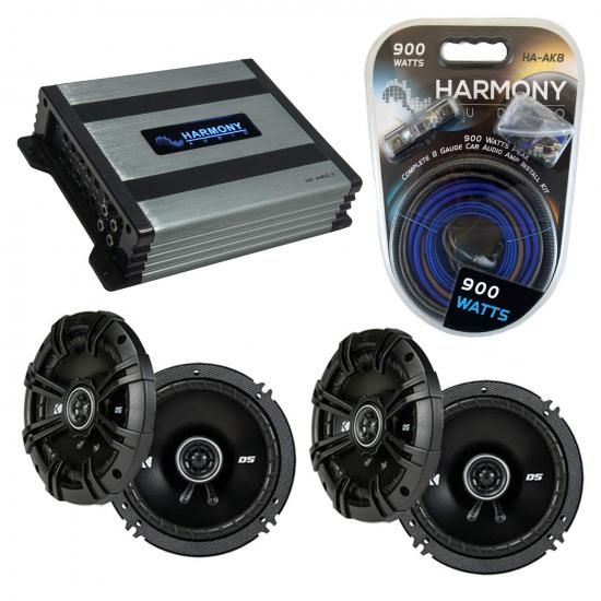 Harmony Audio スバル フォレスター 2009-2013 スピーカー交換用 Kicker バンドル (2) DSC65 & Harmony HA-A400.4 アンプ