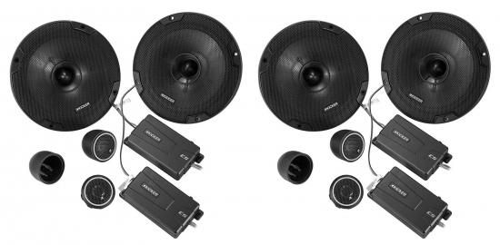 オーディオセービングバンドル: (2) Kicker 46CSS674 6.75インチ 6-3/4インチ 600ワット 4オーム カーオーディオコンポーネントスピーカー CSS67 (2点)