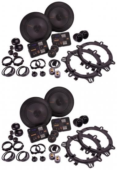オーディオセービングバンドル: (2) ペア Kicker 51KSS6504 6.5インチ カーオーディオコンポーネントスピーカー (1インチツイーター付き) バンドル (アイテ