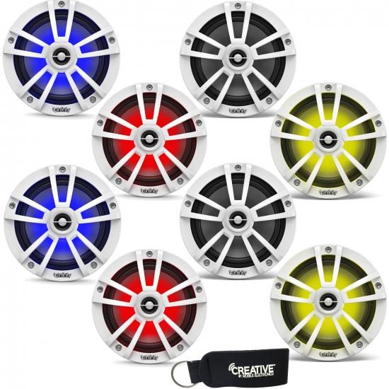 Infinity Marineバンドル - Infinity 622MLW Marine 6.5インチRGB LED同軸スピーカー4組 - ホワイト 79,365円