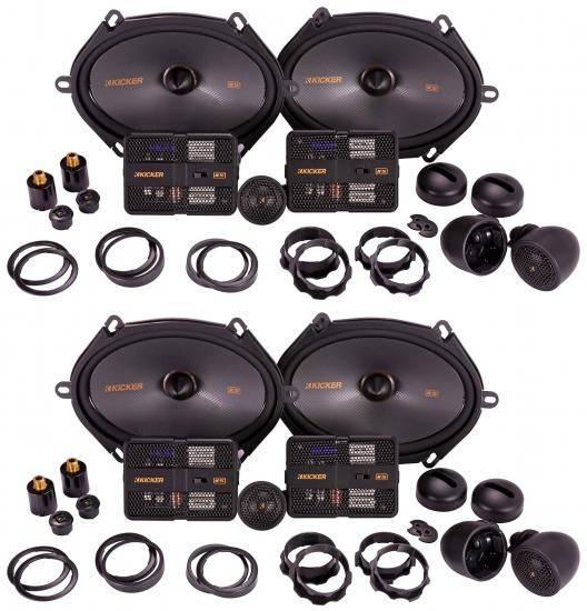 オーディオセービングバンドル: (2) ペア Kicker 51KSS6804 6x8 / 5x7 カーオーディオコンポーネントスピーカー 1インチツイーター付き (アイテム 4) 55,660円