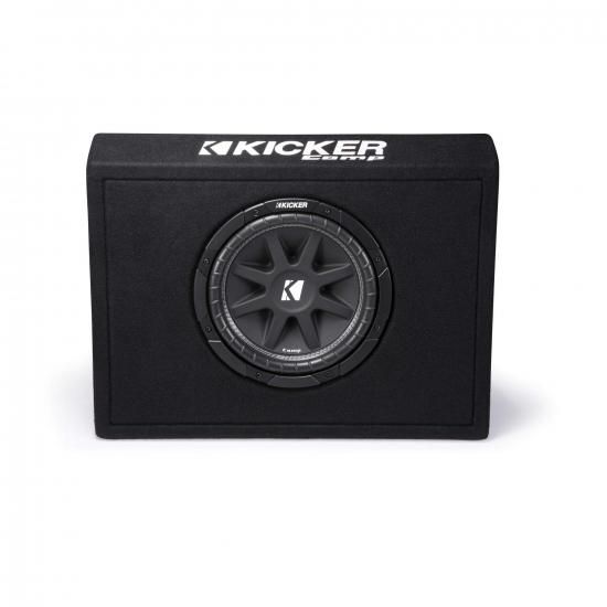 Kicker 43TC104 Comp 10インチサブウーファー 薄型ポート付きエンクロージャー 4オーム