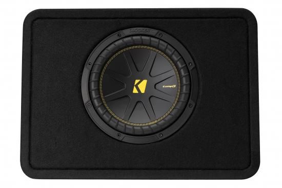 Kicker 50TCWC104 CompC 10インチ サブウーファー 薄型エンクロージャー 4オーム