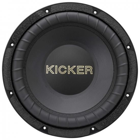 KICKER 50GOLD104 10インチ (25cm) ゴールドシリーズ サブウーファー|50周年記念エディション|400ワット RMS|800ワット ピーク|DVC 4オーム|拡張スロー|伝説