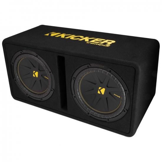 Kicker 50DCWC122 デュアルCompC 12インチサブウーファー（通気孔付きエンクロージャー、2オーム）