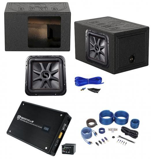 KICKER 45L7R122 12インチ 1200W L7R Solo-Baric サブウーファー+ポートボックス+モノラルアンプ+キット
