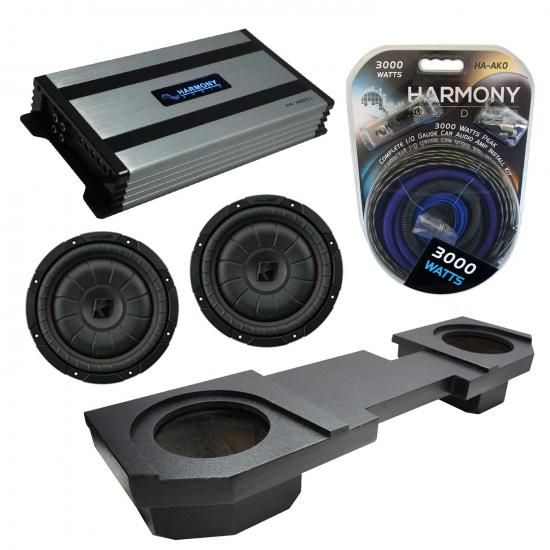 Harmony Audio 2002～2018年式 Dodge Ram Quad または Crew Kicker バンドル CompVT CVT10 デュアル 10インチ Rhino コーティング サブボックス Harmony HA- 72,325円
