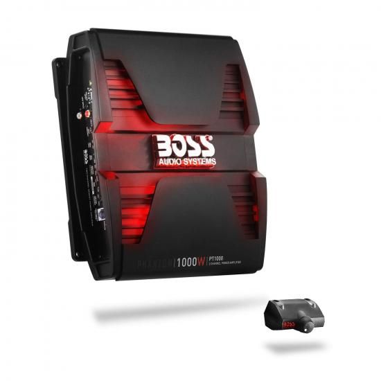 BOSSオーディオシステム PT1000 2チャンネルカーアンプ - 1000ワット、フルレンジ、クラスA/B、2-8オーム安定、MOSFET電源、ブリッジ可能｜ワールドセレクトショップ
