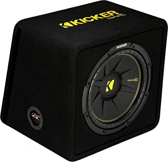 Kicker VCWC124 CompC 12インチサブウーファー（通気孔付きエンクロージャー搭載）4オーム