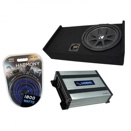 Harmony Audio 2009-2020 Ford F-150 スーパーキャブ トラック キッカー バンドル Comp C12 シングル 12インチ サブボックス エンクロージャー & Harmony HA