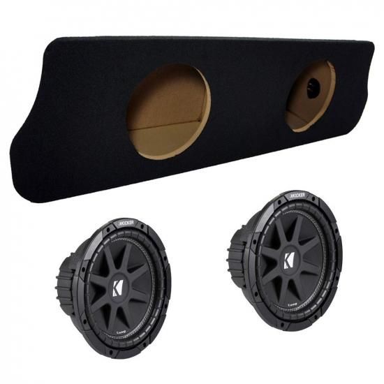 American Sound Connection フォード マスタング 94-04 クーペ デュアル 10インチ Kicker C10 サブウーファー サブボックスエンクロージャ 600 ワットピーク