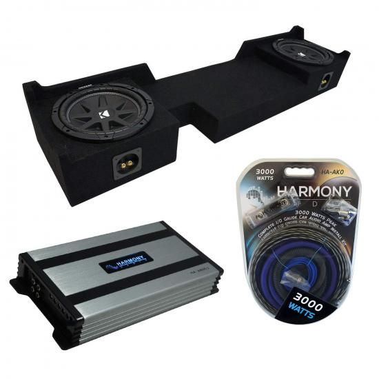 Harmony Audio 2004-2008 Ford F-150 エクステンデッド/スーパーキャブ トラック対応 Kicker バンドル Comp C10 デュアル 10インチ サブボックス エンクロー