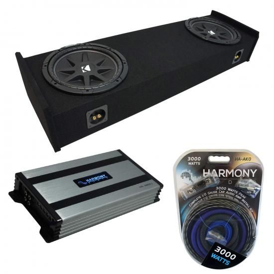 Harmony Audio Kicker C12 は、1997～1999年式 Ford F-150 Super EXT Cab Truck と互換性があり、HA-A800.1アンプとデュアル12インチカスタムサブボックスエ