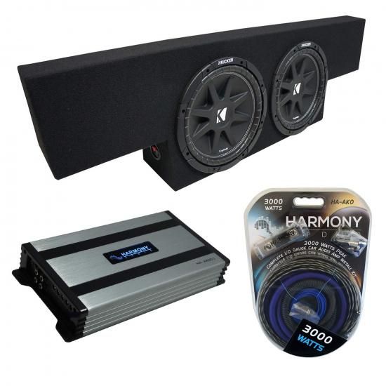 Harmony Audio 01-06 シボレー シルバラード 非HD クルートラック キッカー バンドル Comp C12 デュアル 12インチ サブボックス エンクロージャ & Harmony H