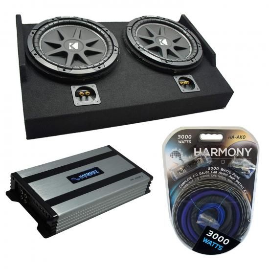 Harmony Audio Kicker C10は、2015年以降のFord F-150 Super Cabと互換性があり、HA-A800.1アンプとデュアル10インチカスタムサブボックスエンクロージャが