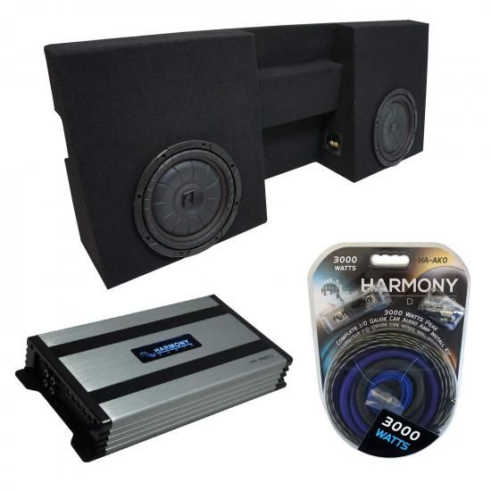 Harmony Audio 2005年以降のトヨタ タコマ ダブルキャブ トラック対応 Kicker バンドル CompVT CVT10 デュアル 10インチ サブボックス エンクロージャ & Har