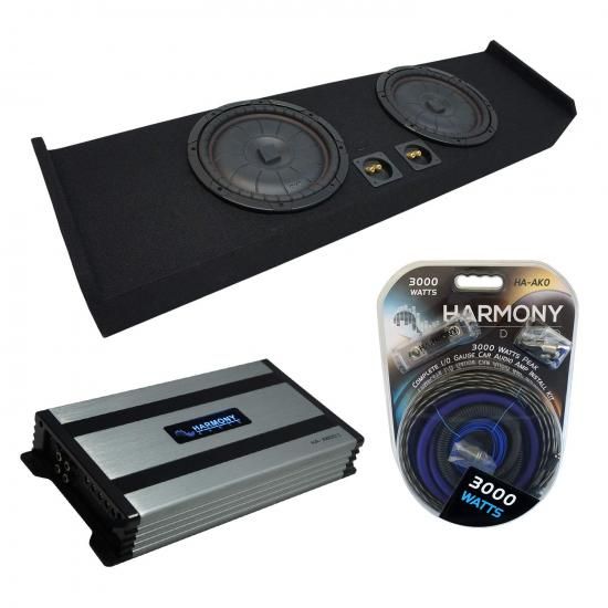 Harmony Audio Kicker CVT10 フォード F-150 スーパークルートラック 2009-2015 対応 HA-A800.1 アンプとデュアル 10 インチ カスタム サブボックス エンク｜ワールドセレクトショップ