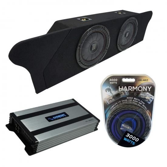 Harmony Audio 2010-2015年式 シボレー カマロ クーペ トランクキッカー バンドル CompVT CVT10 デュアル 10インチ サブボックスエンクロージャ & Harmony H