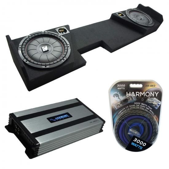 Harmony Audio 2014-2018年式 シボレー シルバラード ダブルキャブ キッカー バンドル CompVT CVT12 デュアル 12 サブボックス Harmony HA-A800.1 対応