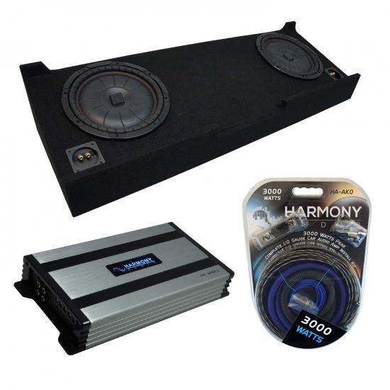 Harmony Audio 2007-2013年式 シボレー シルバラード クルーキャブ トラック キッカー バンドル CompVT CVT12 デュアル 12インチ サブボックス エンクロージ