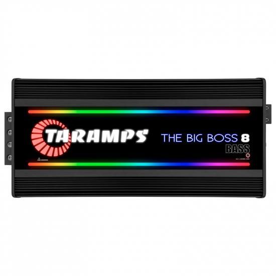 Taramps The Big Boss 8 Bass ブラックカラーアンプ 0.5～2オーム 8000ワット RMS 108 RGBエフェクト マルチインピーダンス モノブロッククラスD スマート8k 93,170円