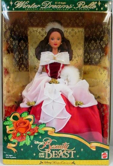 Disney's (ディズニー) Beauty and the Beast Winter Dreams Belle Barbie(バービー) from the Disney (ディズニー)Holiday Collection ドール 人形 フィギ