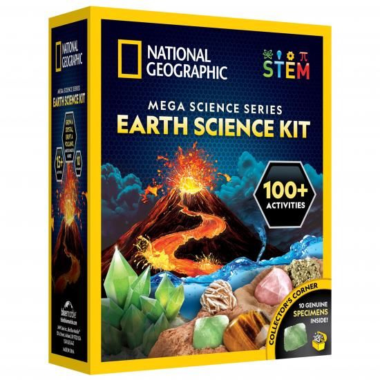 National Geographic ナショナルジオグラフィック 大地科学の科目一揃いの道具 ? お子さん向け科学の科目試験＆活動100類概念以上、たま物そだち上る、噴火山科学の科目一揃いの道具、石ころコレク おもちゃ-その他-知育玩具・学習玩具