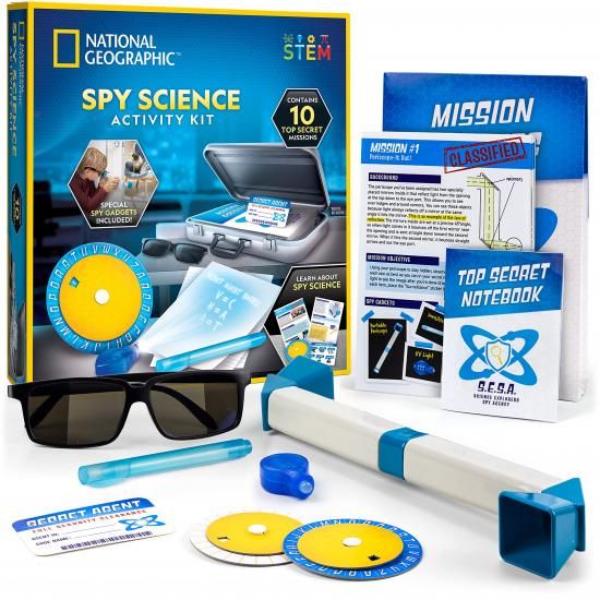 National Geographic ナショナルジオグラフィック スパイサイエンスキット - キッズスパイアクティビティセット、子供向けガジェットとギアで10の秘密ミッシ