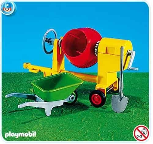 Playmobil プレイモービル セメント ミキサー ウィズ ウィールバロー