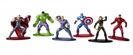 Jada - マーベル アベンジャーズ フィギュア (6体) 金属製 - ジオラマセット ナノフィギュア6体付き 4cm コレクターズアイテム (キャプテン・アメリカ、アイ 15,336円