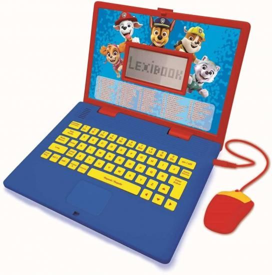 LEXiBOOK パウ・パトロール - 教育用バイリンガルノートパソコン スペイン語/英語 - 子供向けおもちゃ（男の子＆女の子）124種類のアクティビティ、チェイス